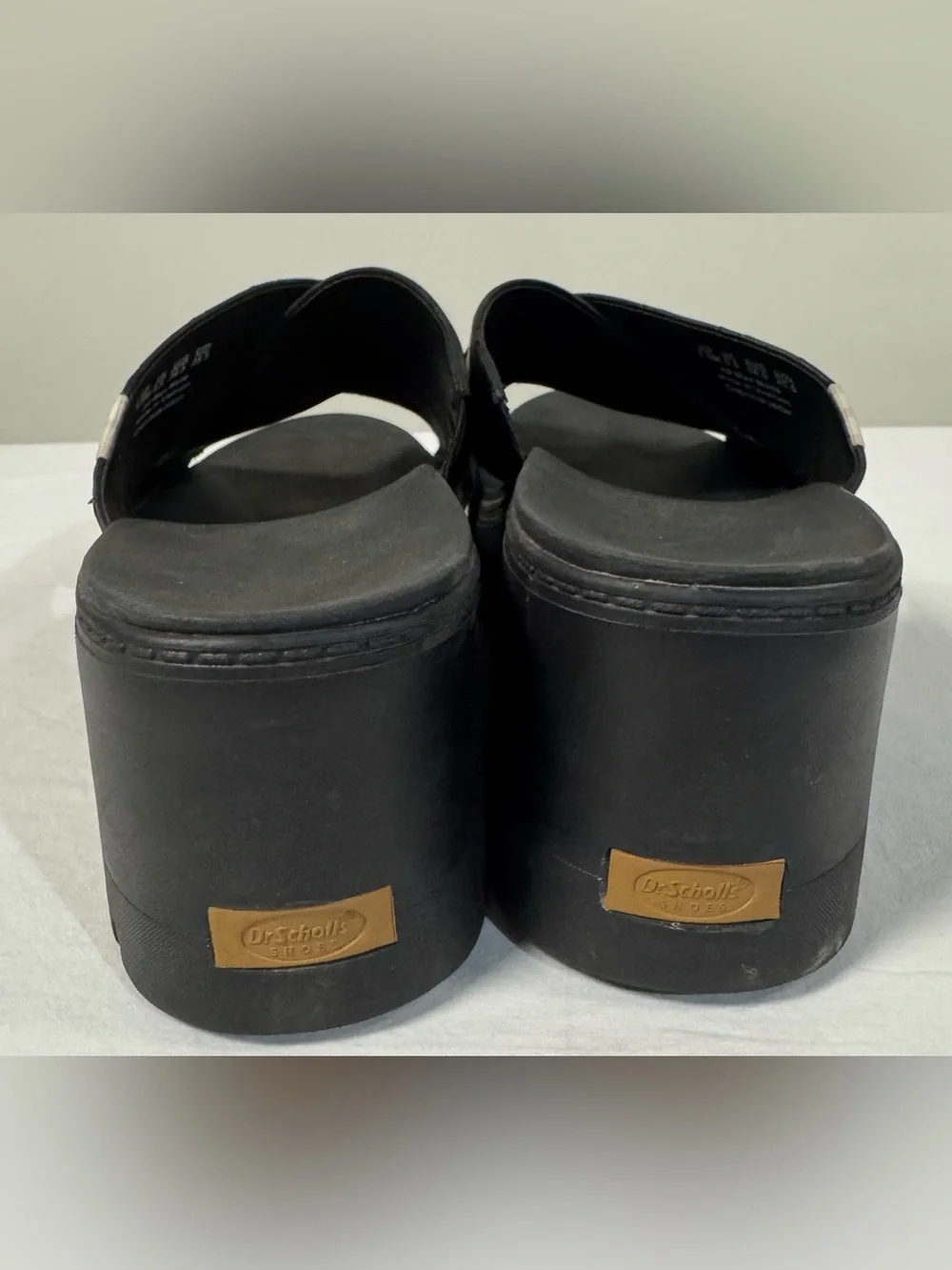 Dr scholls Black platform‎ slides sandals checkin high criss cross women’s 8.5